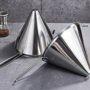 1 (10) Heavy Duty Stainless Steel V Shape Conical Strainer