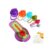 6-Piece Multicolor Measuring Cup & Spoon Set - Plastic, Dishwasher Safe, 250ml to 15ml Sizes