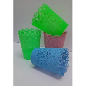 Multipurpose Plastic Storage Container - Decorative Flower Vase, Spoon Holder, Or Desk Organizer For Home & Office