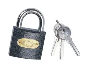 Gray-Iron-Padlock-361-367- New Black Shiny Padlock