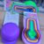 6-Piece Multicolor Measuring Cup & Spoon Set - Plastic, Dishwasher Safe, 250ml to 15ml Sizes