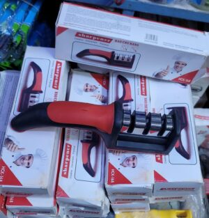 Knife Sharpeners Kitchen Sharpener Three Stages-Black/red
