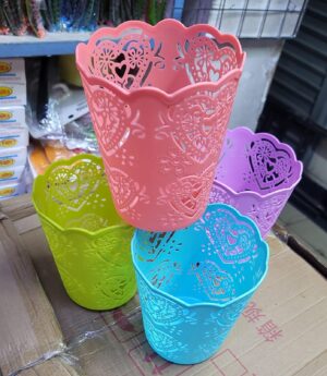 Multipurpose Plastic Storage Container - Decorative Flower Vase, Spoon Holder, Or Desk Organizer For Home & Office